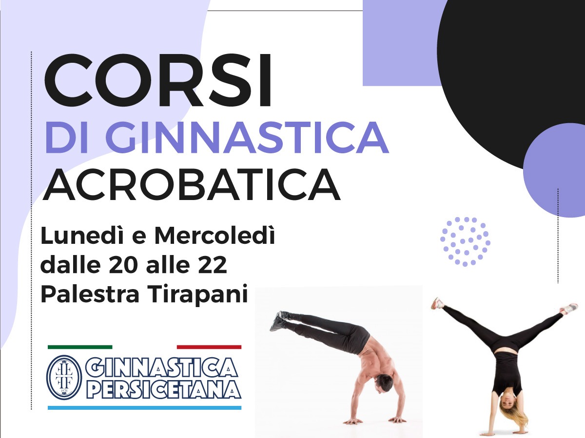 Da mercoledì 14 settembre riparte anche il corso di ACROBATICA per adulti